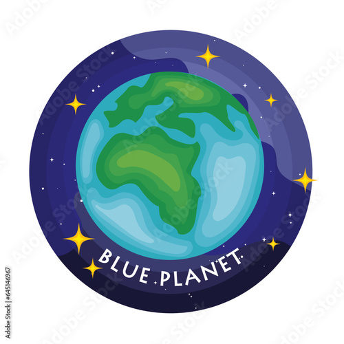 Galaxy element, planet earth vector