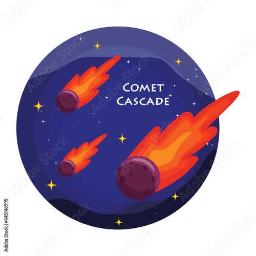 galaxy element comet vector
