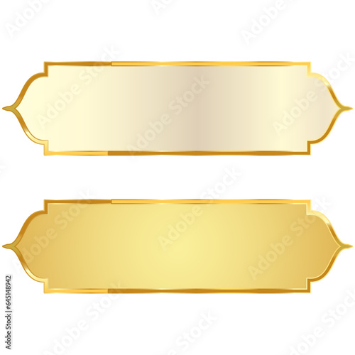 Thailand retro frame pattern exotic borders golden elegant text box banner clipart