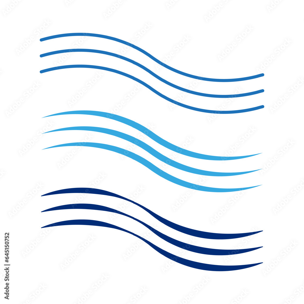 Set of thin line waves. Vector illustration. EPS 10. Set of thin line waves. Vector illustration. EPS 10.