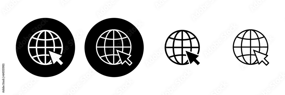 Web icon set. go to web icon. web click icon Web icon set. go to web icon. web click icon