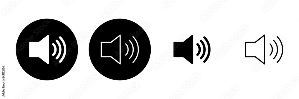 Speaker icon set. volume icon vector. loudspeaker icon vector. sound symbol Speaker icon set. volume icon vector. loudspeaker icon vector. sound symbol