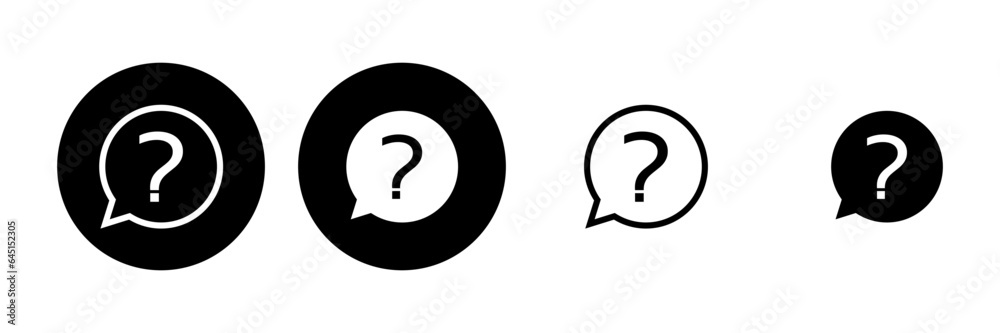 Question icon set. question mark icon vector. Question icon set. question mark icon vector.