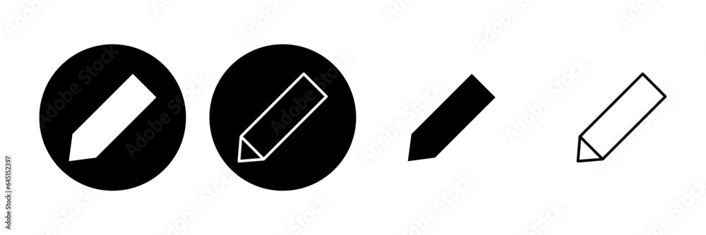 Pencil icon set. pen symbol. edit icon vector Pencil icon set. pen symbol. edit icon vector