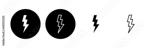Lightning icon set. electric icon vector. power icon. energy sign