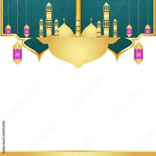 Ramadan kareem twibbon islamic frame mandala arabic border flyer poster for eid al fitr milad un nabi adha	