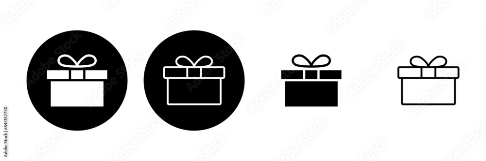 Gift icon set. gift vector icon. birthday gift Gift icon set. gift vector icon. birthday gift