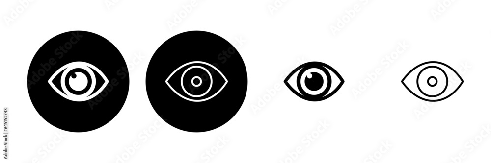 Eye icon set. Eye vector icon. Look and Vision icon.