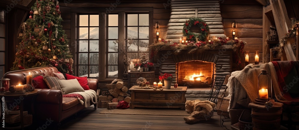 Christmas-decorated home, lovely and snug