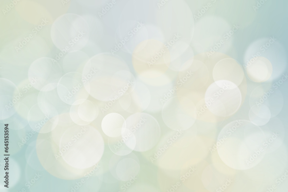 Fototapeta premium 淡く丸い光がキラキラ輝くグランデーションのボケが綺麗な背景イラスト