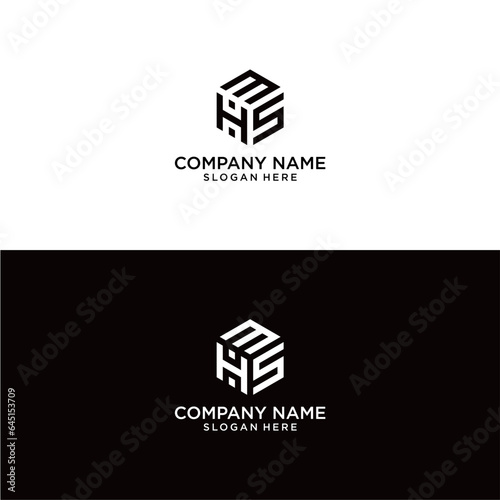 Vászonkép creative ltter hms design vector