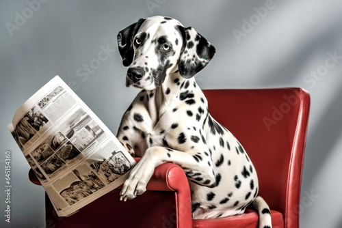 Dalmatian reading the newspaper © EKH-Pictures