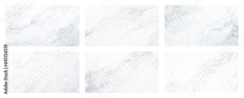 Set of white marble texture and background. Panoramic white background from marble stone texture collection. Vector marble set