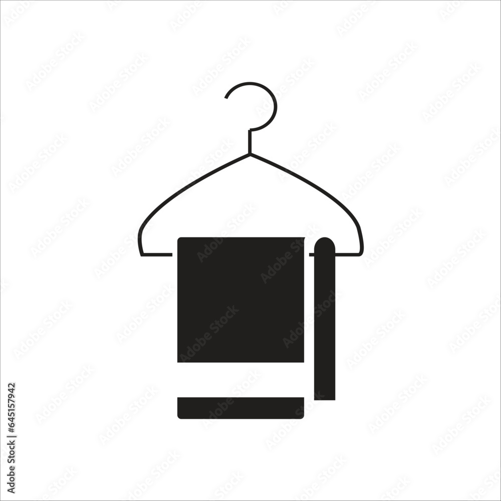 towel vector icon line template towel vector icon line template