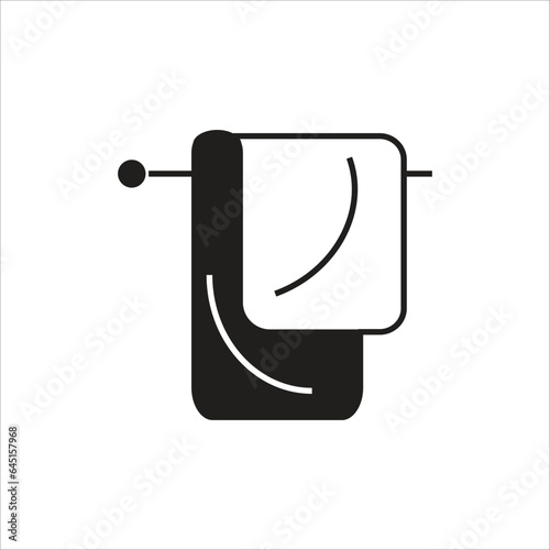 towel vector icon line template