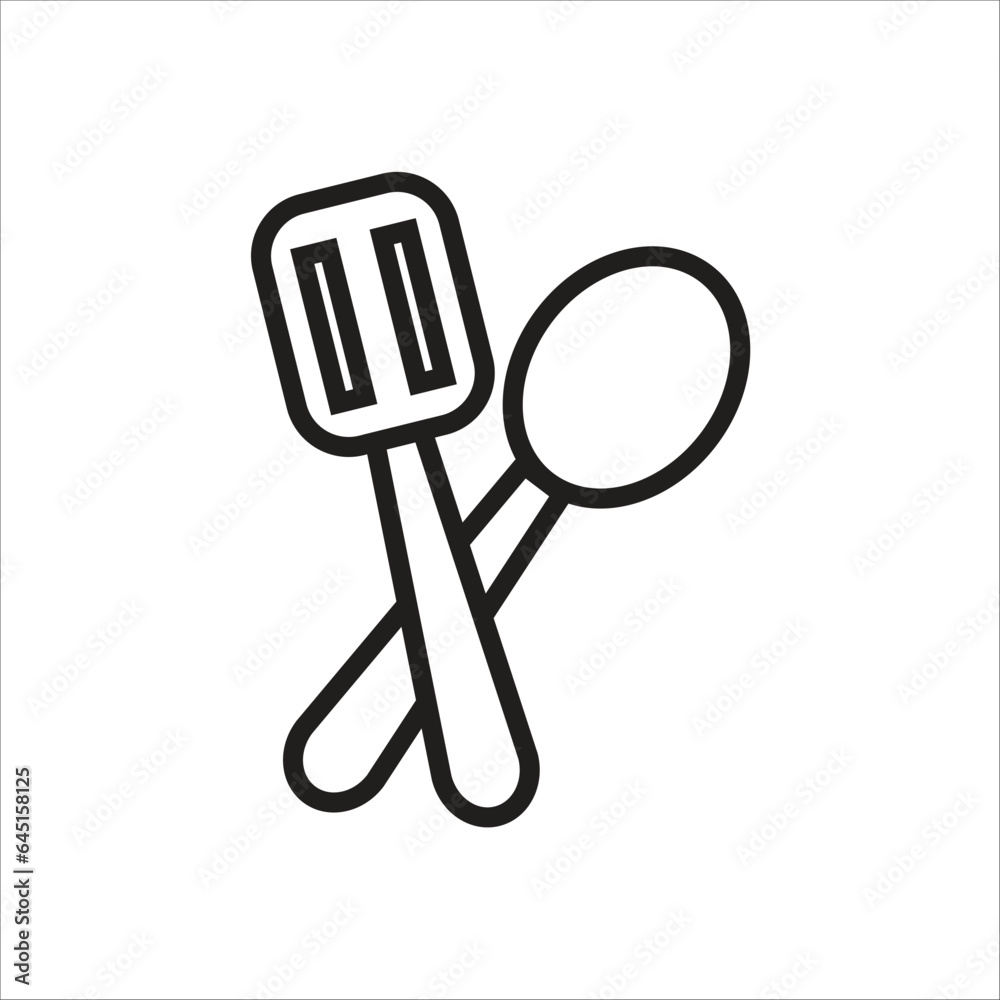 spatula vector icon line template spatula vector icon line template
