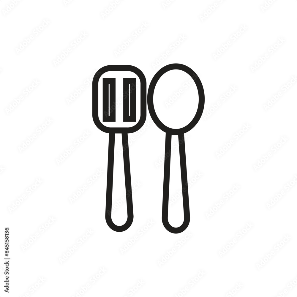 spatula vector icon line template spatula vector icon line template