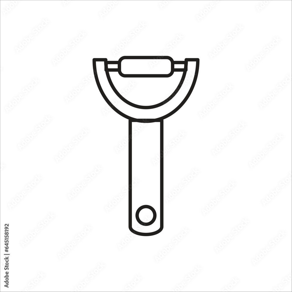 peeler vector icon line template peeler vector icon line template