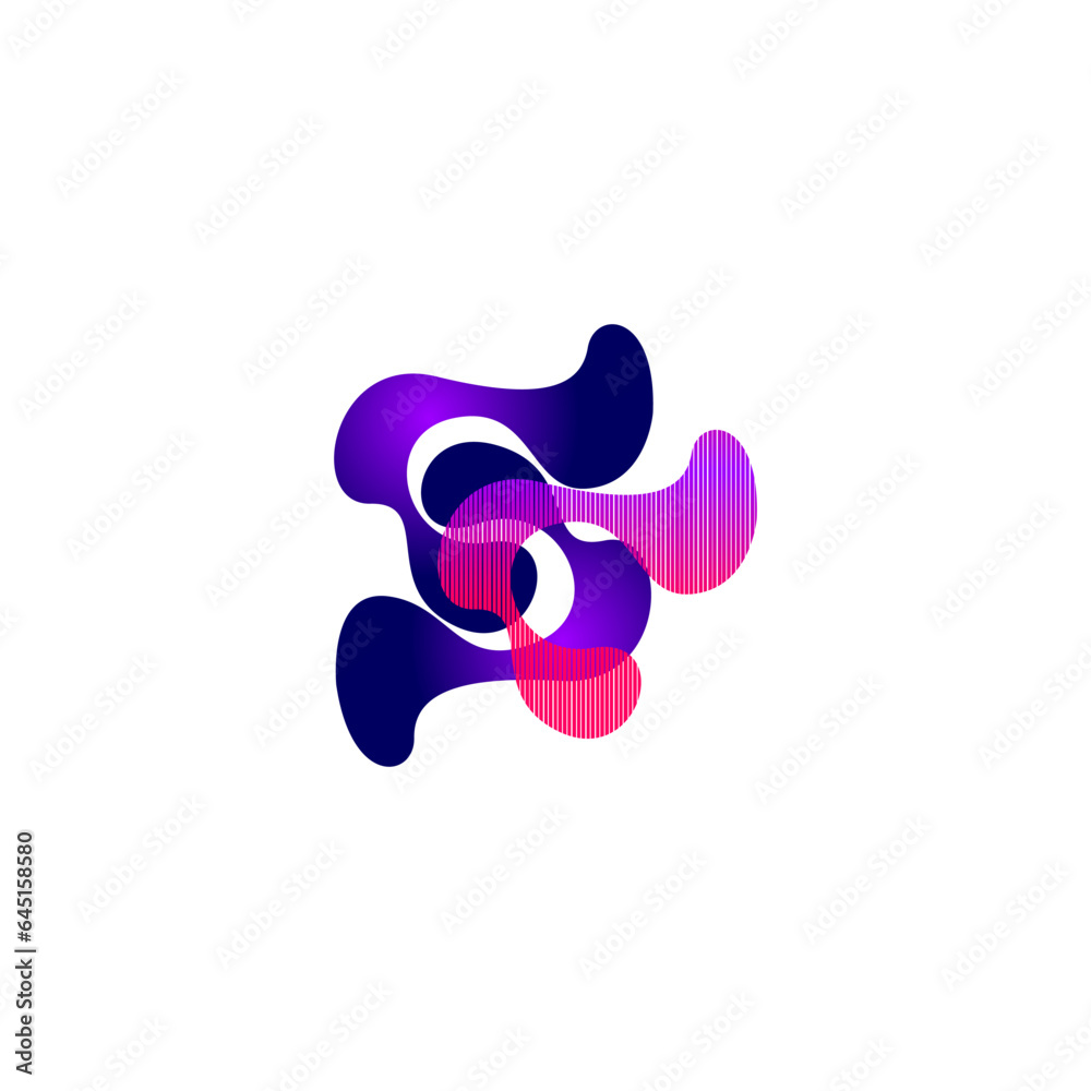 abstract logo design with purple and blue shapes abstract logo design with purple and blue shapes