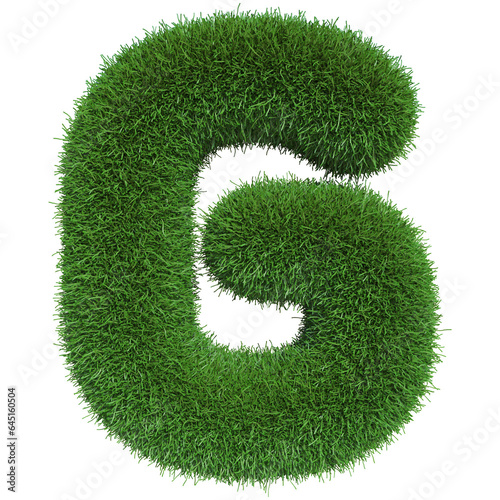 Grass Letter G - green alphabet font grass