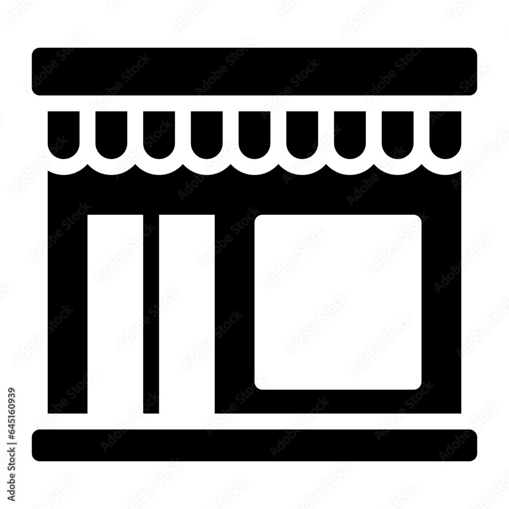 Grocery Store solid glyph icon Grocery Store solid glyph icon