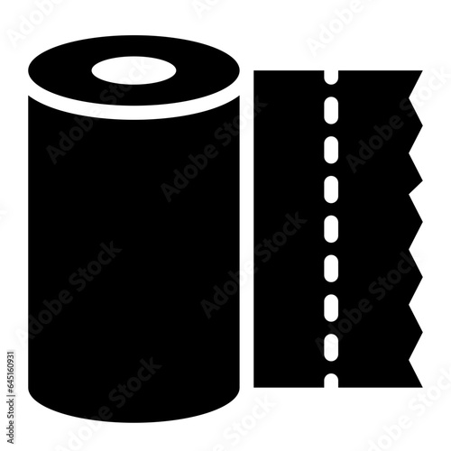 Toilet Paper for toiletries solid glyph icon