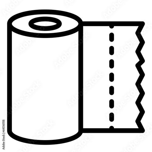 Toilet Paper for toiletries outline icon