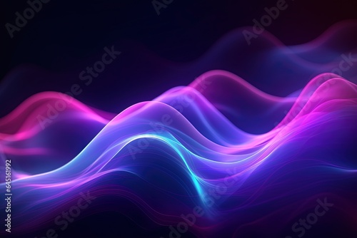 abstract futuristic background with pink blue glowing neon moving high speed wave lines and bokeh lights. Data transfer concept Fantastic wallpaper