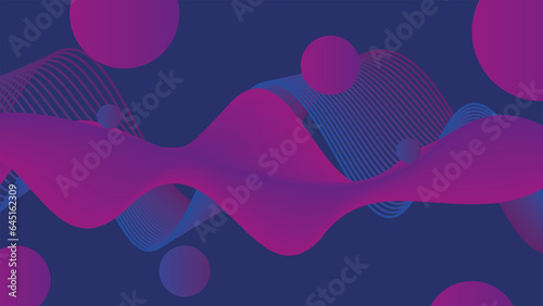 Vector 4K High-Resolution Abstract Dynamic Purple and Blue Background