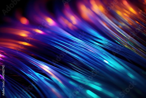 Abstract Vibrant Fiber Optics Colorful Technological Background