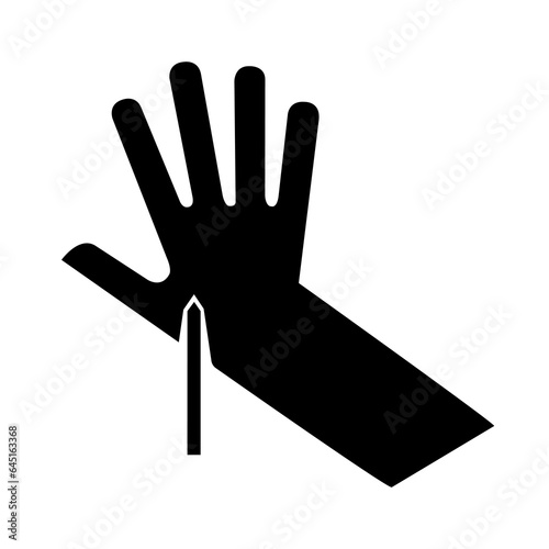 Sharp Point Black Icon ,Vector Illustration, Isolate On White Background Label. EPS10