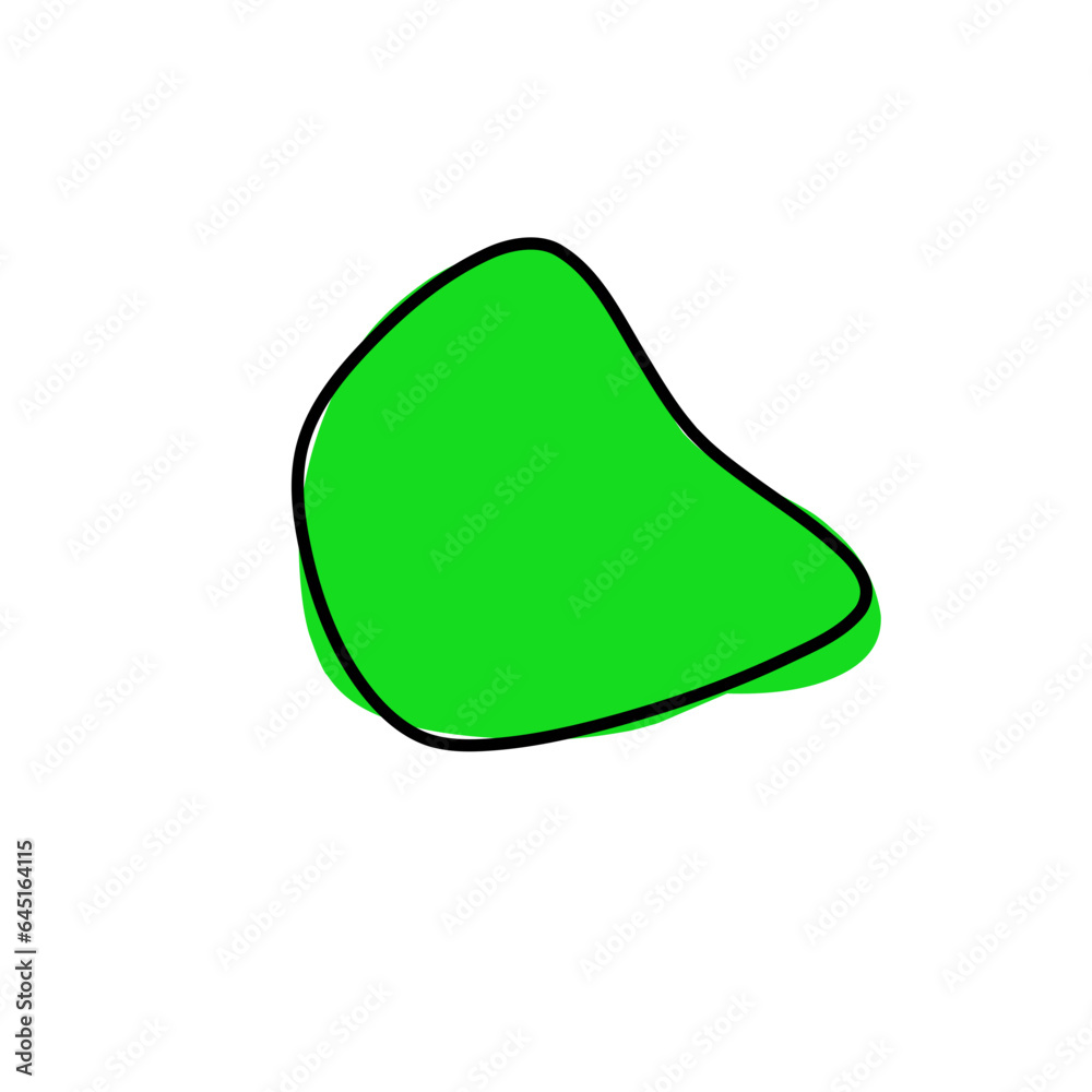 Organic green amoeba blob shape Organic green amoeba blob shape