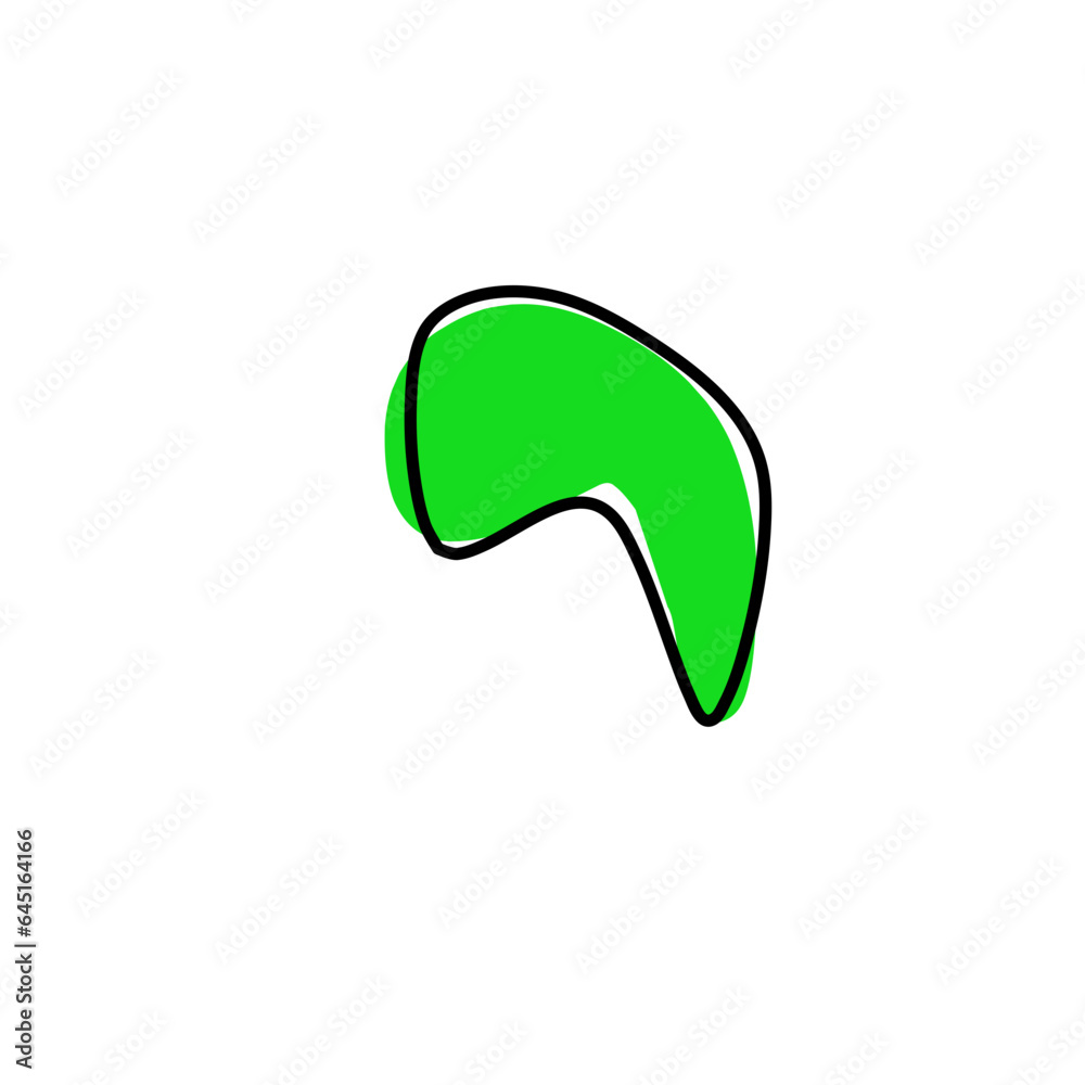Organic green amoeba blob shape Organic green amoeba blob shape