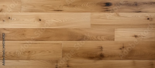 Oak plank flooring or parquet flooring made of brushed oak with a wooden structure.