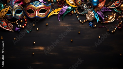 Carnival mask on a dark background