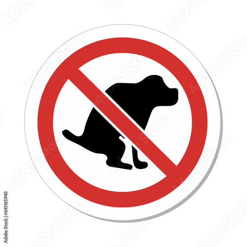 ISO Prohibition Sign: No Dog Poop Symbol