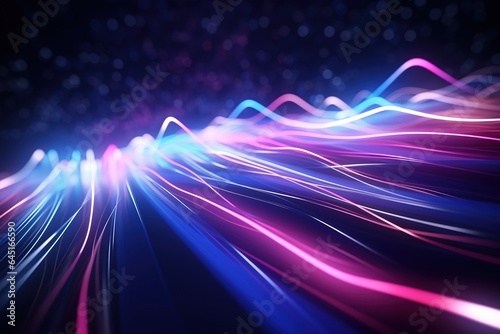 abstract futuristic background with gold PINK blue glowing neon moving high speed wave lines and bokeh lights. Data transfer concept Fantastic wallpaper