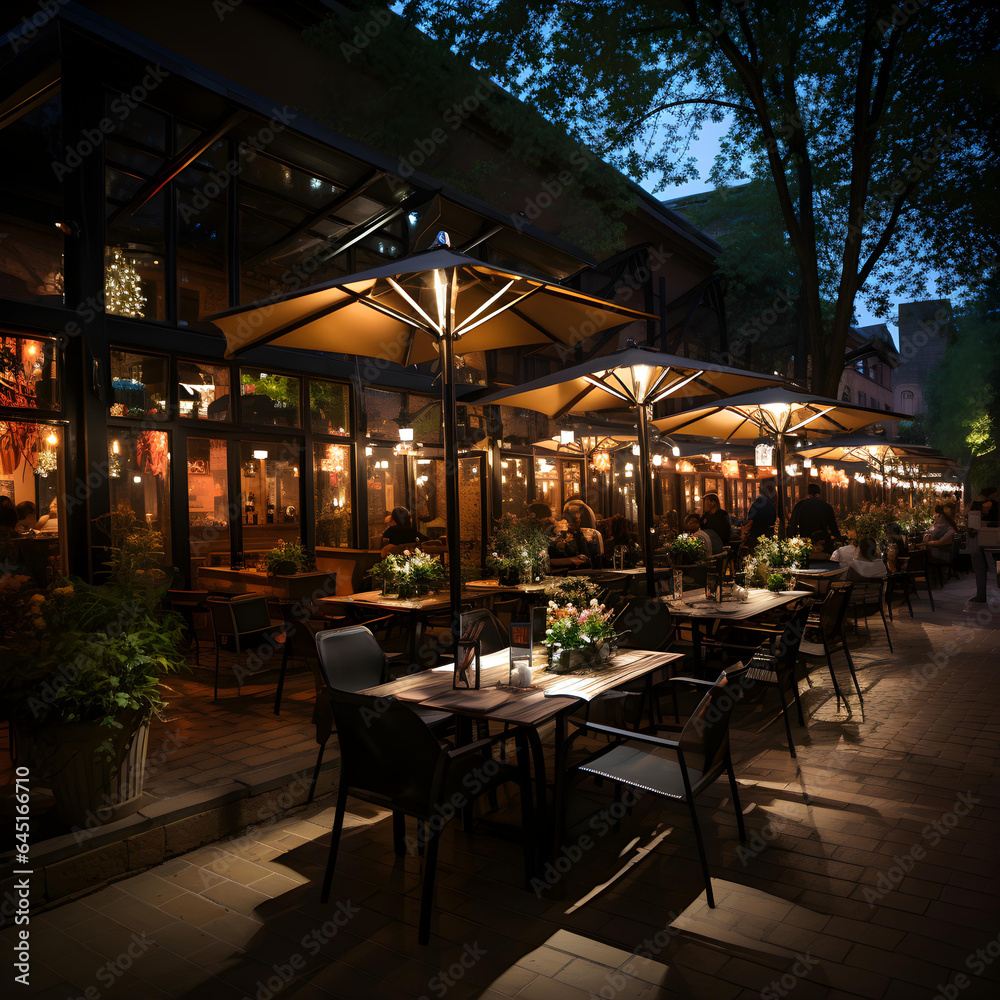 Obraz premium restaurant at night