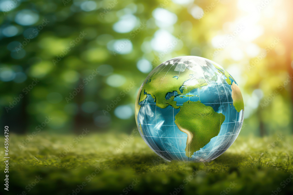 A Thriving Green Planet in Harmony, with Nature Inspiring Sustainability and Earth Day Conservation