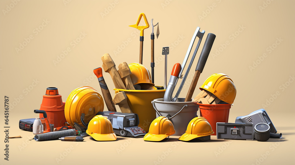 A Construction Tools Made from all of the above Cartoon Caricature tools. A Construction Tools Made from all of the above Cartoon Caricature tools.