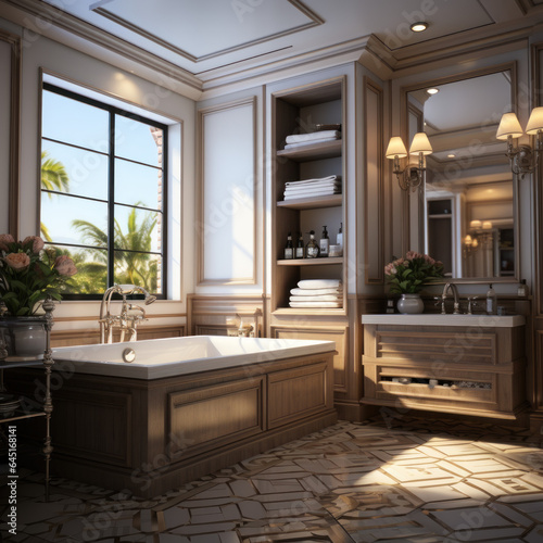  Elegant bathroom display no central light  