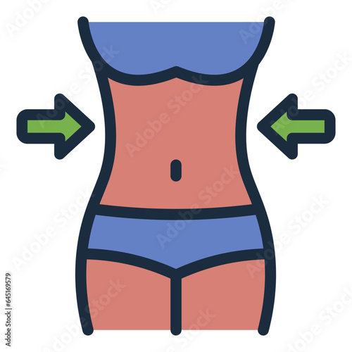 Lose Body Weight filled line icon