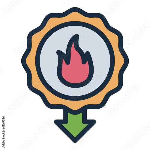 Low Calories filled line icon