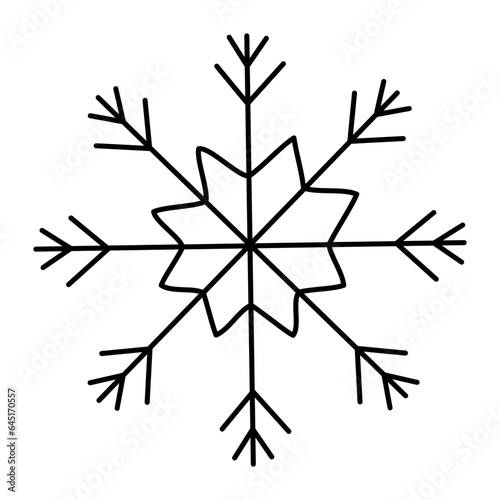 snowflake christmas winter cold pattern line icon