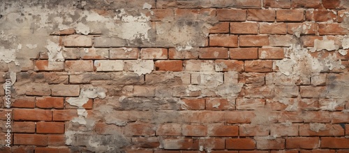Textured brick wall covered in plaster.