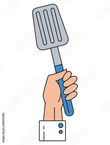 hand with spatula icon