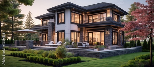 Luxurious newly built home with an impressive garden.