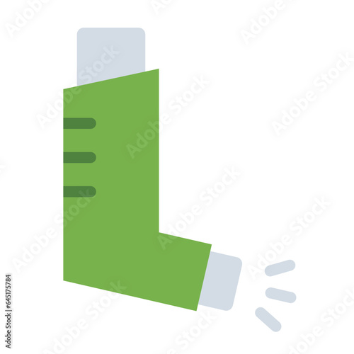Inhaler for Asthma first aid flat icon
