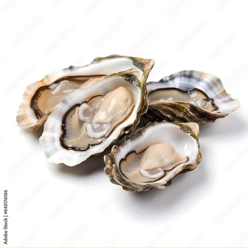 oysters on a white background isolated oysters on a white background isolated