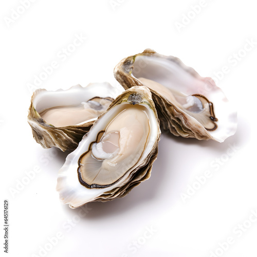 oysters on a white background isolated